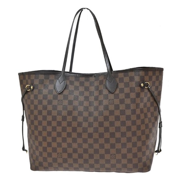 LOUIS VUITTON Neverfull GM Shoulder Tote Bag Damier Leather Brown N51106 43YH535 - Picture 1 of 15
